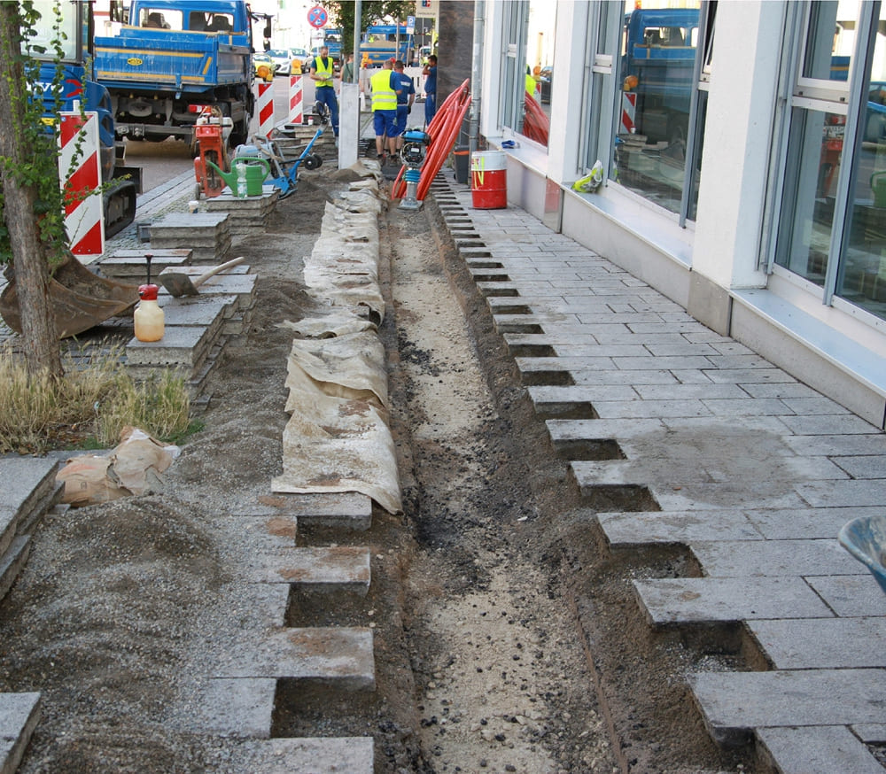Wiederherstellung von Verkehrsflächen - Glasfaserausbau
