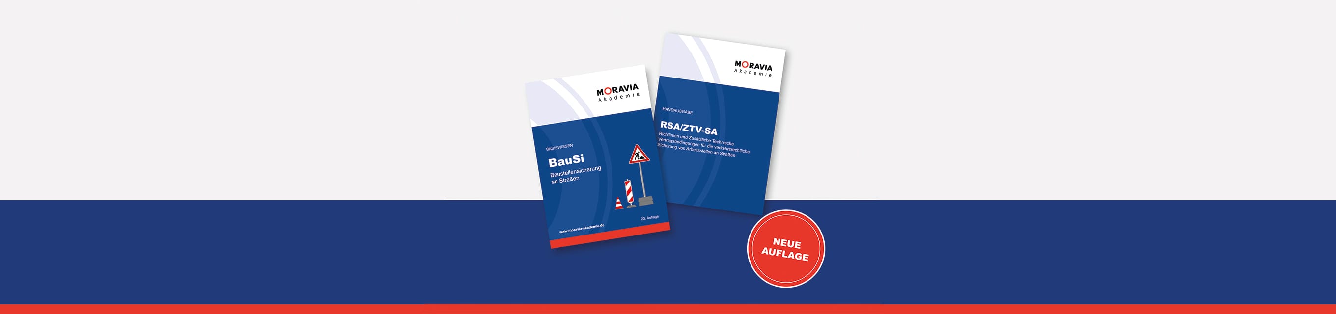 "Baustellensicherung" Buch und Broschüren Auflage 2023  Broschüren Cover der BauSi und RSA/ZTV-SA