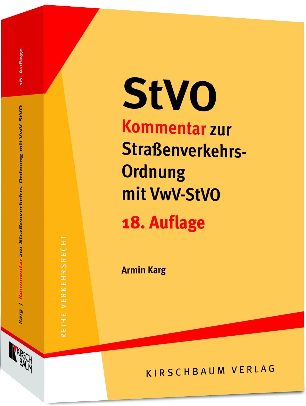 StVO Kommentar zur Straßenverkehrsordnung mit VwV-StVo Buchcover des StVO 18. Auflage