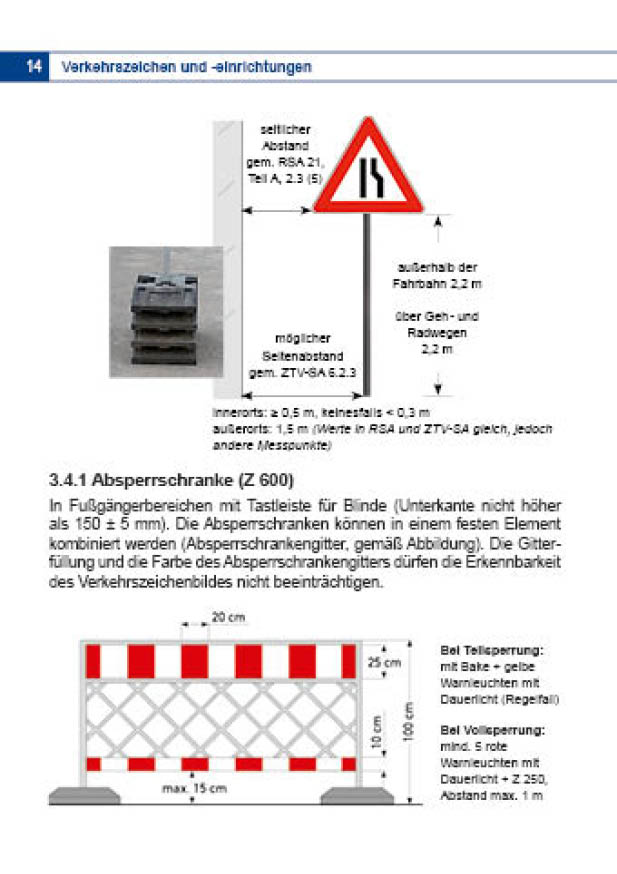 Informationen zu Absperrschranke (Z 600) aus der Broschüre Baustellensicherung an Straßen