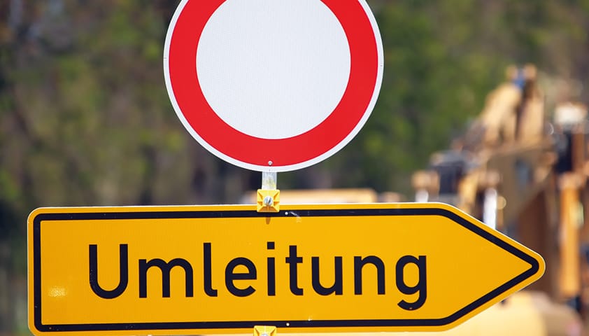 Jetzt Neu: Kurzschulung Umleitungen planen und umsetzen Umleitungsschild