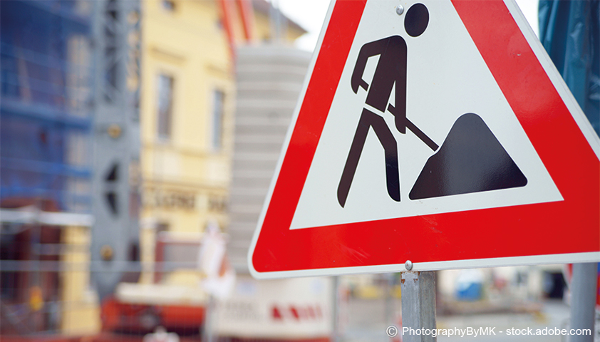 Baustellen Verkehrszeichen 